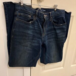 Old Navy Men's Straight Jeans - Dark Blue